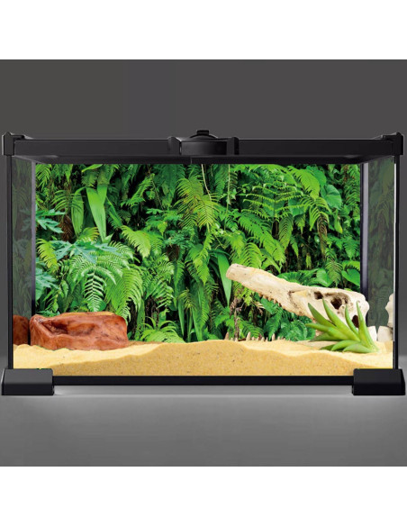 Fondo de Acuario 120x60cm AWERT Hojas Tropicales Poliester