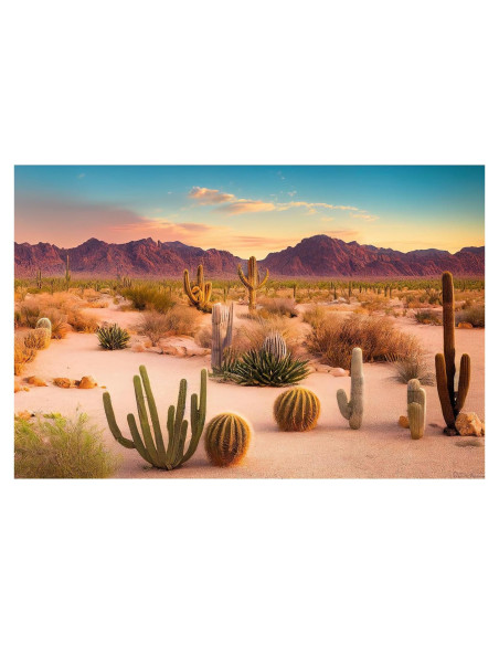 Fondo de Acuario Vinilo 76x46cm Cactus Desierto Sahara