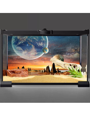 Fondo de Acuario AWERT 120x60 cm Tema Galaxia Espacial