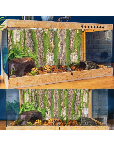 Fondo de Terrario de Corcho PINVNBY 2 Piezas 40x30 cm