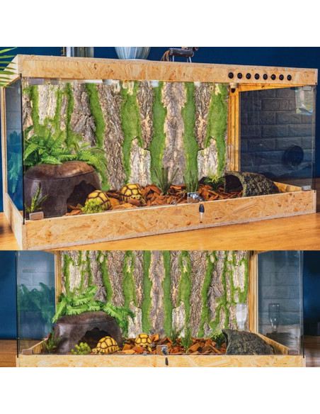 Fondo de Terrario de Corcho PINVNBY 2 Piezas 40x30 cm