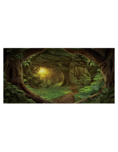 Fondo de Acuario Vinilo AWERT 75x30 cm Bosque Psicodélico