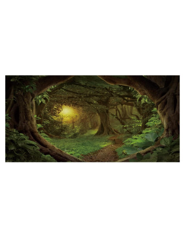 Fondo de Acuario Vinilo AWERT 75x30 cm Bosque Psicodélico