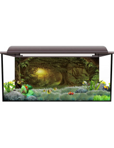 Fondo de Acuario Vinilo AWERT 75x30 cm Bosque Psicodélico 2