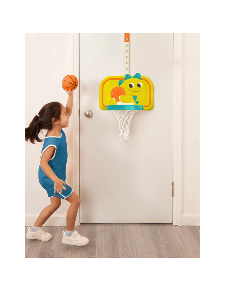 Red de Baloncesto Colgante B. toys Driblador Dinosaurio Ajustable