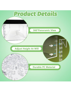 Plataforma de Sol para Tortugas Apatal 20x14x14cm Ajustable 2