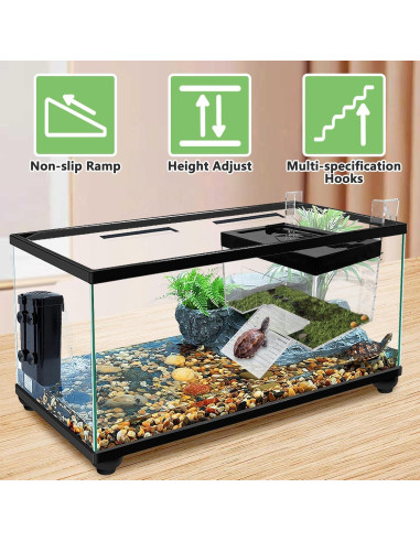 Plataforma de Sol para Tortugas Apatal 20x14x14cm Ajustable