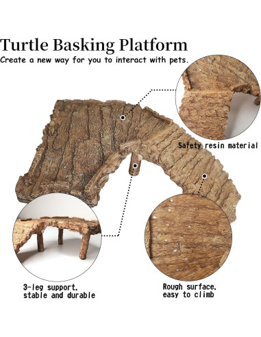 Plataforma Flotante para Tortugas Fhiny - Rampa de Sol 19.8x15cm