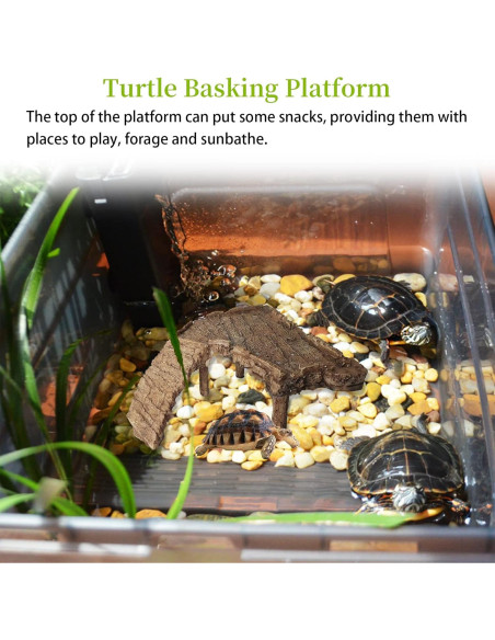 Plataforma Flotante para Tortugas Fhiny - Rampa de Sol 19.8x15cm