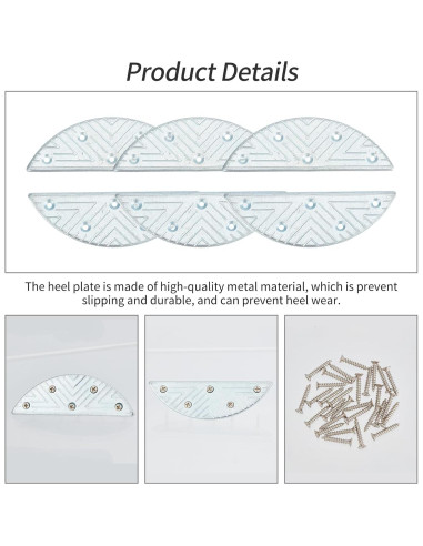 Kit de Reparación de Suela de Zapatos NICENEEDED 6 Pcs Metal