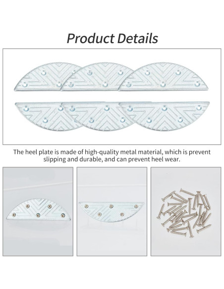 Kit de Reparación de Suela de Zapatos NICENEEDED 6 Pcs Metal