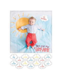 Manta de Hitos del Primer Año Lulujo 101.6x101.6cm Algodón