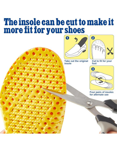 Plantillas de Memoria Unittype 4 Pares Beige Hombres 8-12