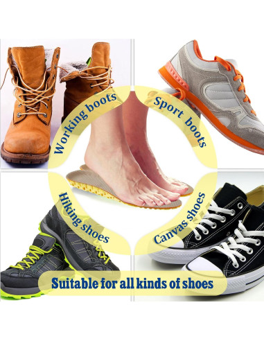 Plantillas de Memoria Unittype 4 Pares Beige Hombres 8-12