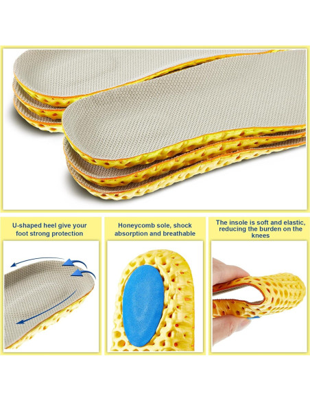 Plantillas de Memoria Unittype 4 Pares Beige Hombres 8-12 Plantillas de Memoria Unittype 4 Pares Beige Hombres 8-12