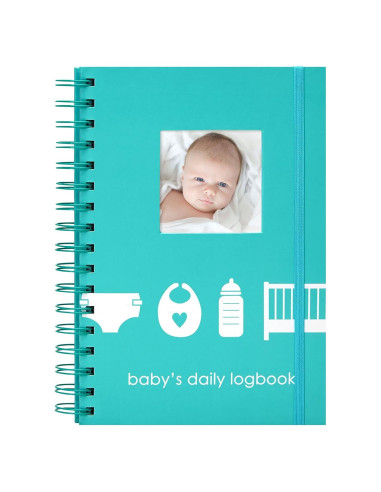 Planificador Diario del Bebé Pearhead Azul, 50 Páginas