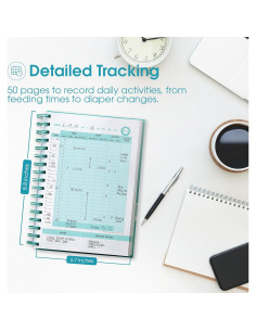 Planificador Diario del Bebé Pearhead Azul, 50 Páginas 2