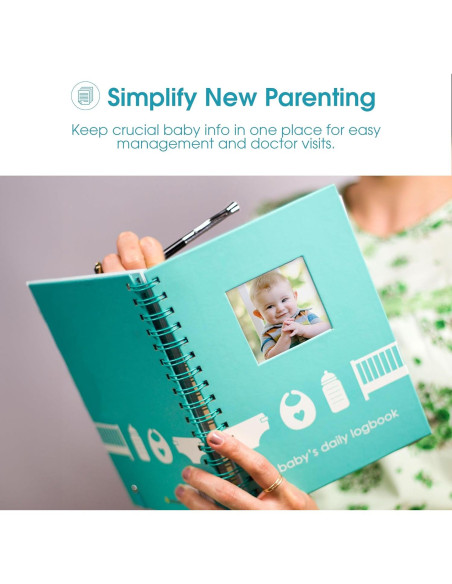 Planificador Diario del Bebé Pearhead Azul, 50 Páginas Planificador Diario del Bebé Pearhead Azul, 50 Páginas