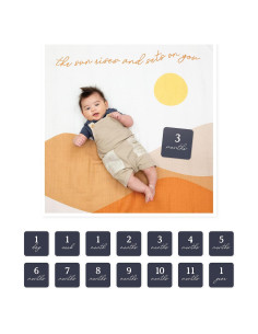 Manta de Muselina Lulujo 101.6cm Hitos del Primer Año Bebé