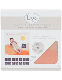 Manta de Muselina Lulujo 101.6cm Hitos del Primer Año Bebé 2