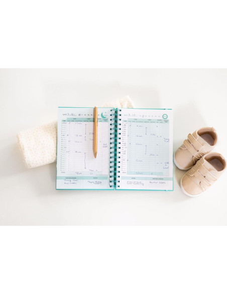 Planificador Diario del Bebé Pearhead Azul, 50 Páginas Planificador Diario del Bebé Pearhead Azul, 50 Páginas