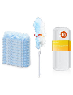 Plumero Reutilizable JOJOCLEAN con 10 Repuestos y Mango Extensible