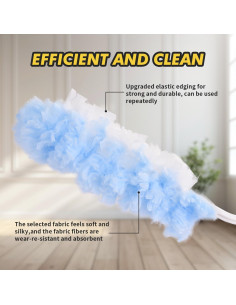 Plumero Reutilizable JOJOCLEAN con 10 Repuestos y Mango Extensible 2