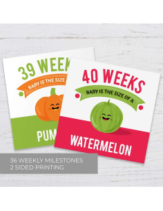 Tarjetas de Hitos de Embarazo Canopy Street - 18 Piezas 22.86 cm 2