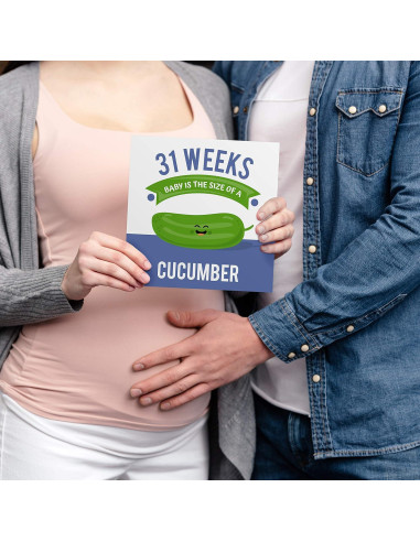 Tarjetas de Hitos de Embarazo Canopy Street - 18 Piezas 22.86 cm