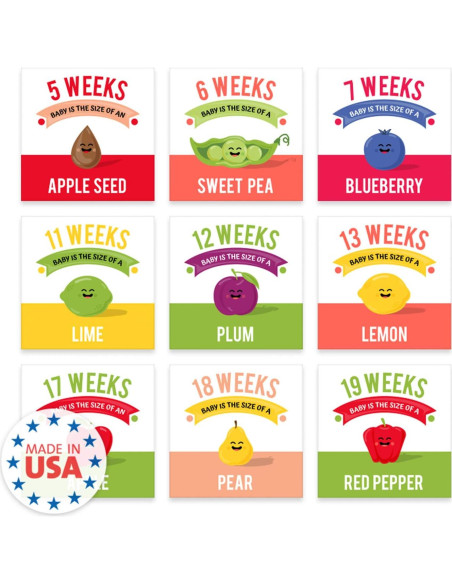 Tarjetas de Hitos de Embarazo Canopy Street - 18 Piezas 22.86 cm