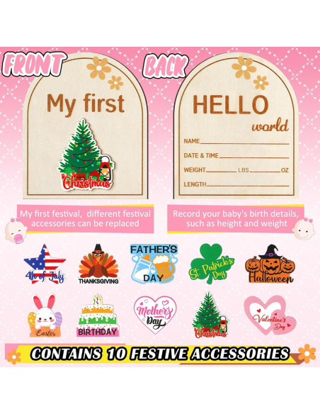 23 Piezas Tarjetas de Hitos Mensuales para Bebés Vercraft