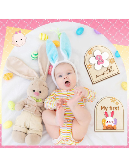 23 Piezas Tarjetas de Hitos Mensuales para Bebés Vercraft