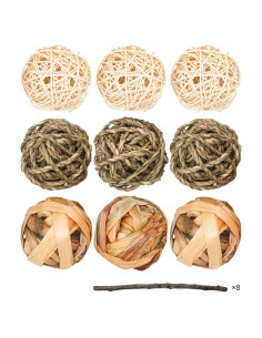 9 Pelotas de Juego para Mascotas Bac-kitchen - Naturales