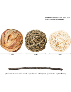 9 Pelotas de Juego para Mascotas Bac-kitchen - Naturales 2