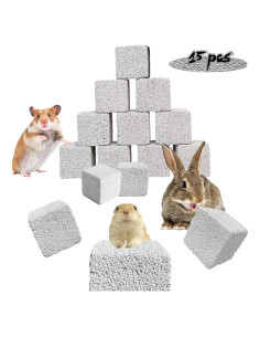 Bloques de Lava para Masticar PINVNBY 15 Pcs - Salud Dental Roedores