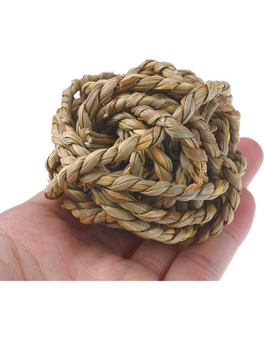 15PCS Juguetes de Bola de Hierba Natural para Mascotas 7.1cm