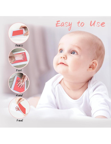 Kit de Huellas de Bebé Clean Touch 4 Paquetes Sin Tinta
