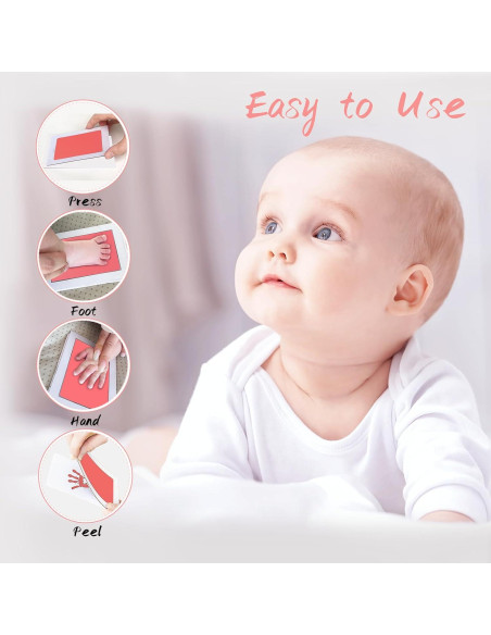 Kit de Huellas de Bebé Clean Touch 4 Paquetes Sin Tinta