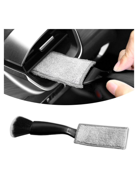 Cepillo de Doble Cabeza Kutyun para Limpieza de Autos Negro