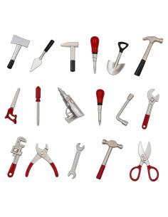 Juego de Herramientas Miniatura GALAOMA 17PCS 1:12 Metal