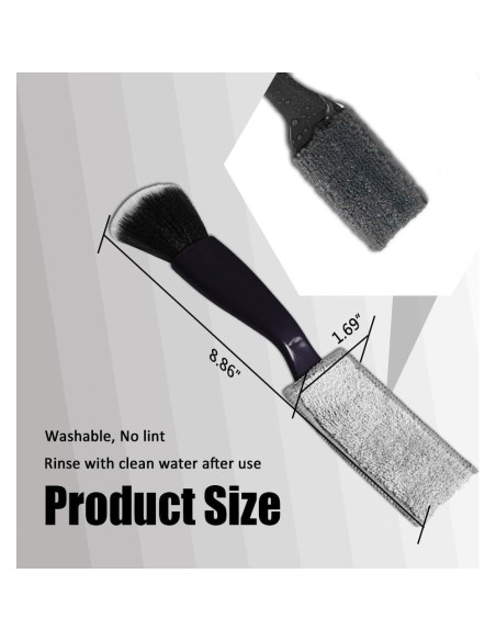 Cepillo de Doble Cabeza Kutyun para Limpieza de Autos Negro