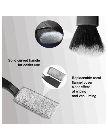 Cepillo de Doble Cabeza Kutyun para Limpieza de Autos Negro