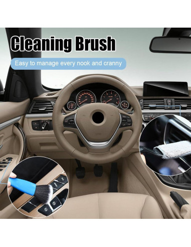 Cepillo de Doble Cabeza Kutyun para Limpieza de Autos Negro