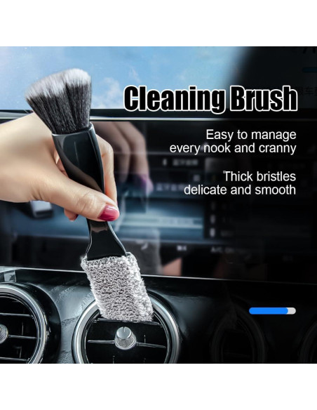 Cepillo de Doble Cabeza Kutyun para Limpieza de Autos Negro