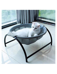 Cama Hamaca para Gato JUNSPOW 42.9x42.9cm Lavable Gris
