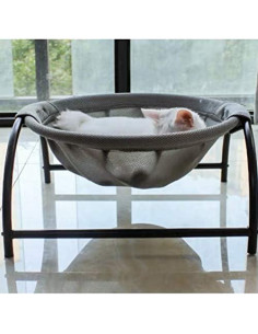 Cama Hamaca para Gato JUNSPOW 42.9x42.9cm Lavable Gris 2