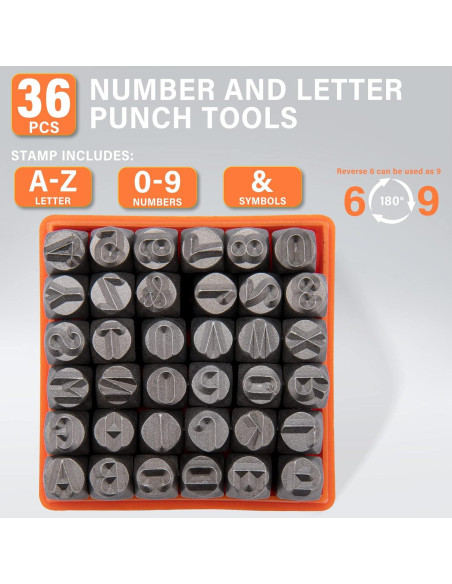 Juego de Troqueles de Letras y Números LEIMO KPARTS 36PC