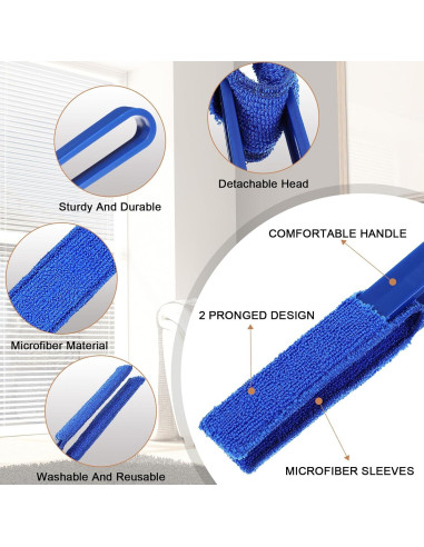 Limpiador de Persianas Dimeho 4 Pcs Microfibra Lavable