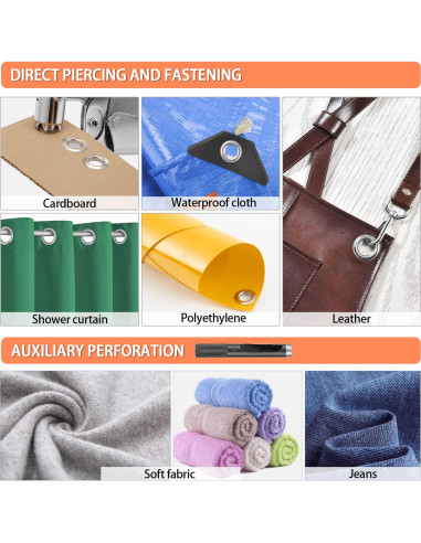 Kit de herramientas para ojales IMLIKE con 500 ojales 10mm