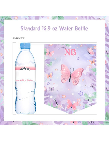 Banner de Fotos de Cumpleaños 1 Año Mariposa Rosa Fangleland